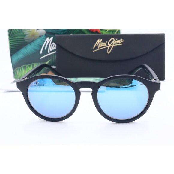 Maui Jim PINEAPPLE MJ784-2M Black Oval Sunglasses Blue polarized Lenses 50mm main image 5